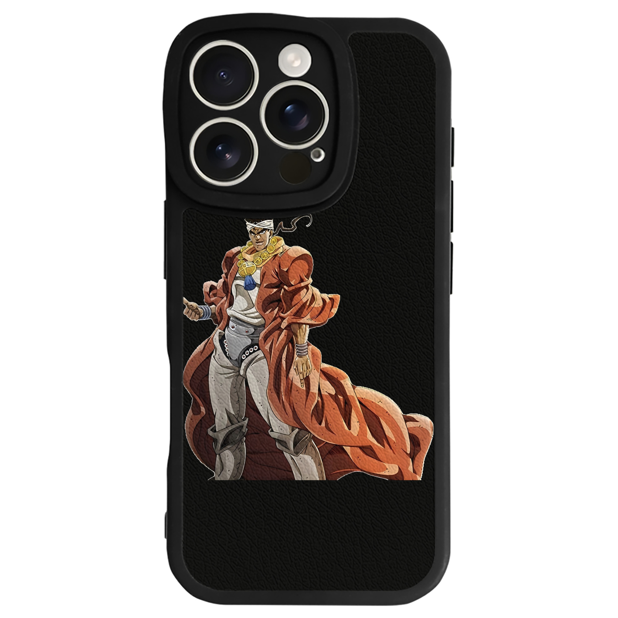 （画像用） ジョジョの奇妙な冒険 ムハンマド?アブドゥル JoJo's Bizarre Adventure Muhammad Avdol 【iPhone 16シリーズ対応】シリコンスマホケース（レザー調） 材質：シリコン